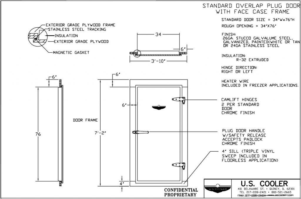 Technical Walkin Drawings U.S. Cooler Walkins