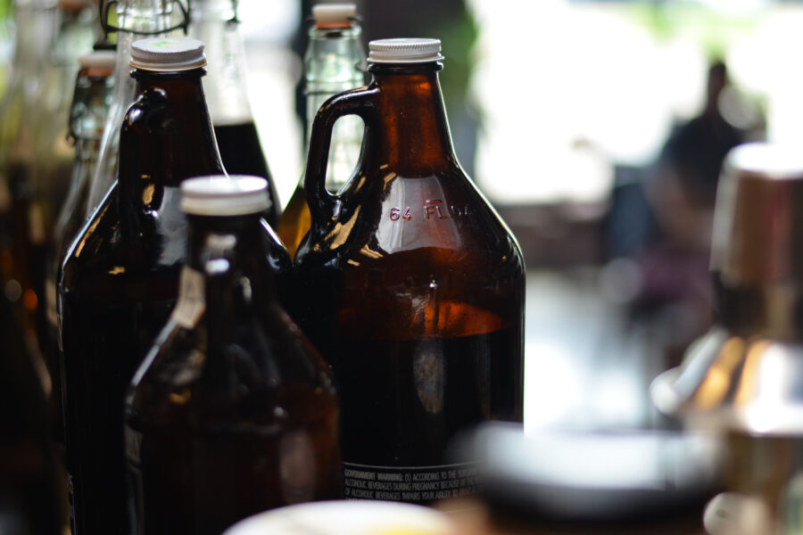 growlers in a cafe U.S. Cooler